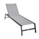 Lettino impilabile in alluminio 55 cm. Beige e bianco. S6457920000