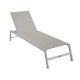 Lettino impilabile in alluminio 55 cm. Beige e bianco. S6457920000