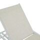 Lettino impilabile in alluminio 55 cm. Beige e bianco. S6457920000