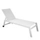 Lettino smontabile in alluminio bianco. 73 cm con ruote. S6462330000