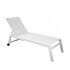 Lettino smontabile in alluminio bianco. 73 cm con ruote. S6462330000