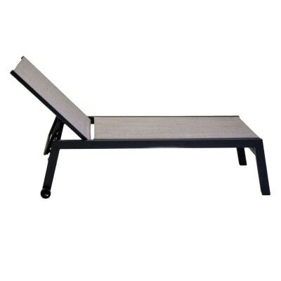 Lettino smontabile in alluminio grigio. 73 cm con ruote. S6462340000 - Stark s.r.l.