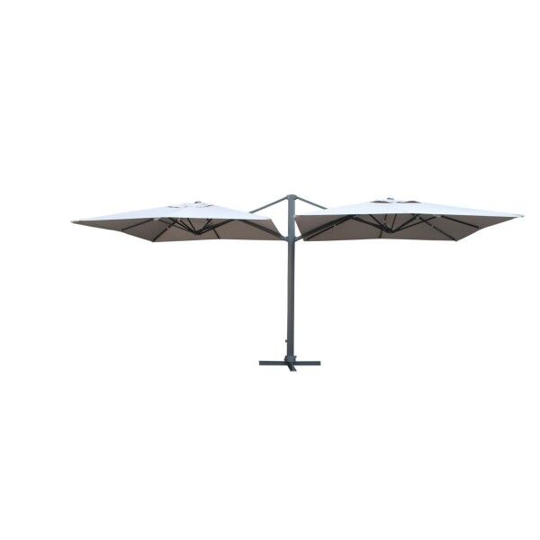 Ombrellone doppio quadrato 6x3 m. Palo laterale. Sabbia. S7404200000 - Stark s.r.l.