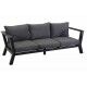 Divano imbottito 3 posti in alluminio antracite/grigio. S6460780000 - Stark s.r.l.