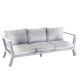 Divano imbottito 3 posti in alluminio bianco e grigio. S6460090000 - Stark s.r.l.