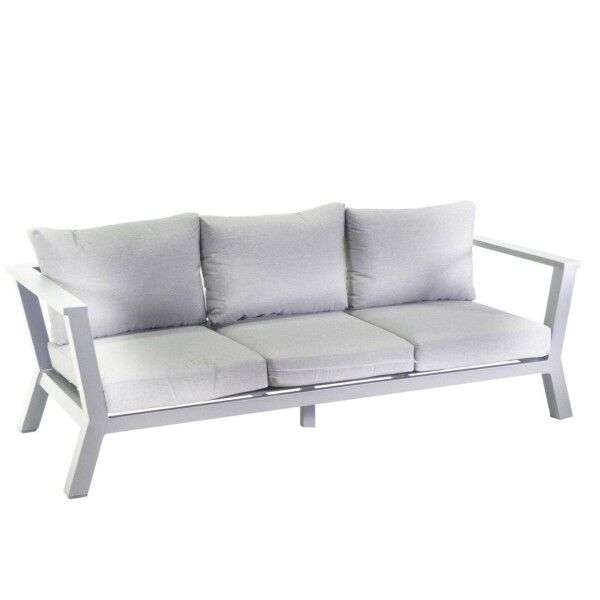 Divano imbottito 3 posti in alluminio bianco e grigio. S6460090000 - Stark s.r.l.