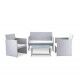 Salotto. Divano 2 p. + poltrone e tavolo. Bianco/Grigio. SS1383023 - Stark s.r.l.