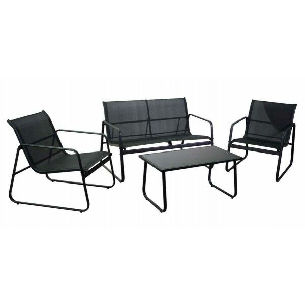 Salotto. Divano 2 p. + poltrone acciaio e tavolino. S6462850000 - Stark s.r.l.