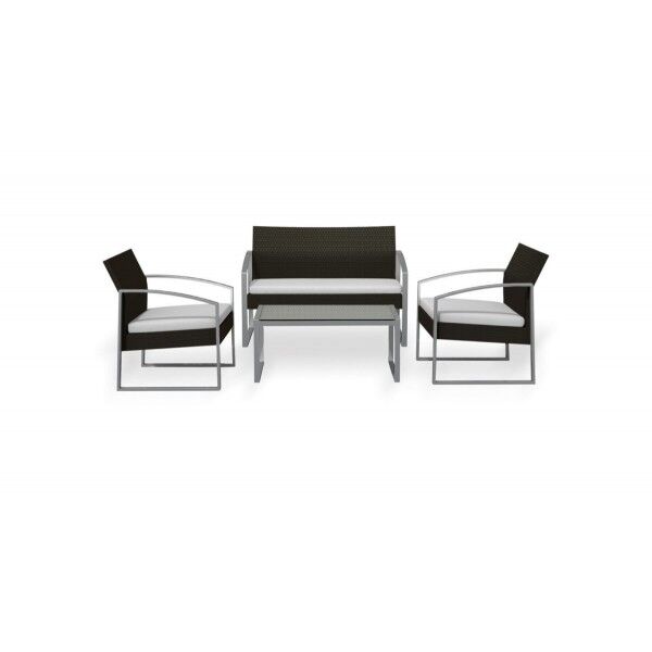 Salotto. Divano 2 p. + poltrone e tavolino con vetro. SS1304522 - Stark s.r.l.
