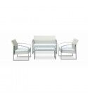 Salotto. Divano 2 p. + poltrone e tavolo. Grigio/Bianco. SS1304523