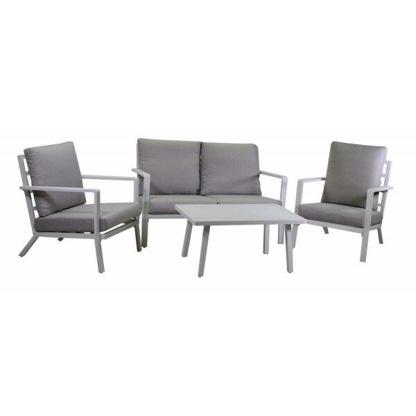 Salotto. Divano 2 p. + poltrone alluminio e tavolino. S6461950000 - Stark s.r.l.