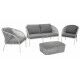 Salotto. Divano 2 p. e 2 poltrone. Tavolino in vetro. S6461400000 - Stark s.r.l.