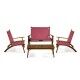 Salotto. Divano 2 p. + poltrone e tavolino. Amaranto. S7540070000