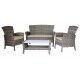 Salotto. Divano 2 p. + poltrone e tavolino. Grigio/Ecrù. S6443700000 - Stark s.r.l.