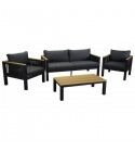 Salotto. Divano 2 p. + poltronee tavolino. Antracite. S6459710000
