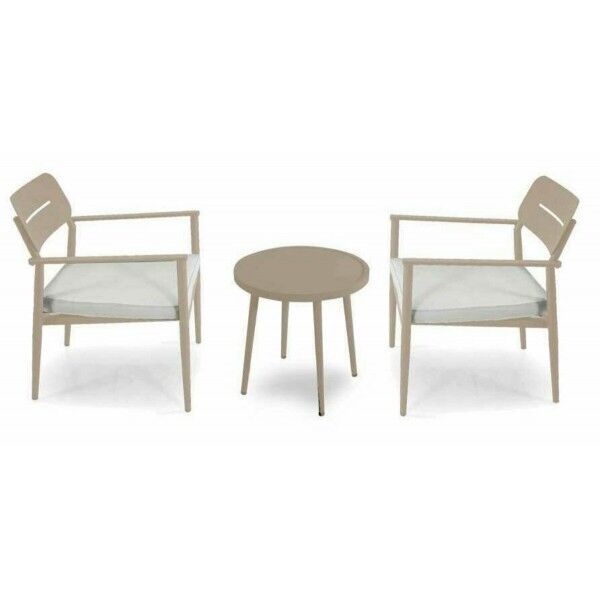 Salotto. 2 poltrone con braccioli e tavolino. Bianco. S6464200000 - Stark s.r.l.