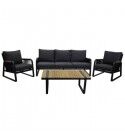 Salotto. Divano 3 p. + poltrone e tavolino. Antracite. S6459740000