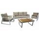 Salotto. Divano 3 p. + poltrone e tavolo. Bianco/Beige. S6461460000