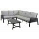 Salotto. Divano angolare 3+2 e tavolo. Antracite/Grigio. S6457750000 - Stark s.r.l.