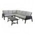 Salotto. Divano angolare 3+2 e tavolo. Antracite/Grigio. S6457750000