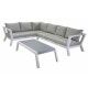 Salotto. Divano angolare 3+2 e tavolo. Bianco E Grigio. S6459550000