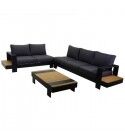 Salotto. Divano angolare 3+2 p. e tavolino. Antracite. S6459700000