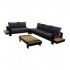 Salotto. Divano angolare 3+2 p. e tavolino. Antracite. S6459700000