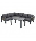 Salotto. Divano angolare 3+2 p. e tavolino in pietra. S6461430000