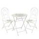 Tavolino tondo pieghevole e 2 sedie pieghevoli. Bianco. S6461990000 - Stark s.r.l.