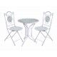 Tavolino circolare decorato con stampa e 2 sedie. S6462030000 - Stark s.r.l.