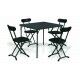 Tavolo quadrato 86x86cm e 4 sedie pieghevoli. Antracite. SS1815086 - Stark s.r.l.