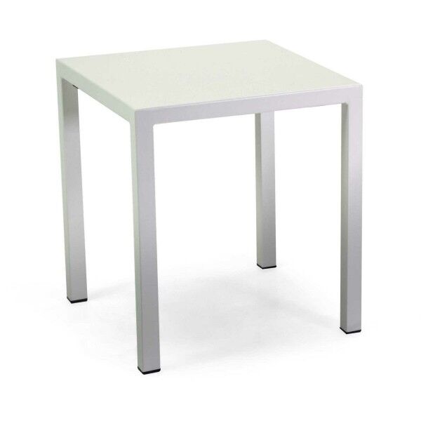 Tavolo quadrato 35x35cm in metallo. Bianco. S6468510000 - Stark s.r.l.