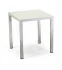 Tavolo quadrato 35x35cm in metallo. Bianco. S6468510000