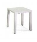 Tavolo quadrato 35x35cm in alluminio. Bianco. S6468530000