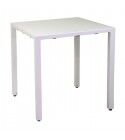 Tavolo quadrato 70x70cm in alluminio bianco. S6464620000