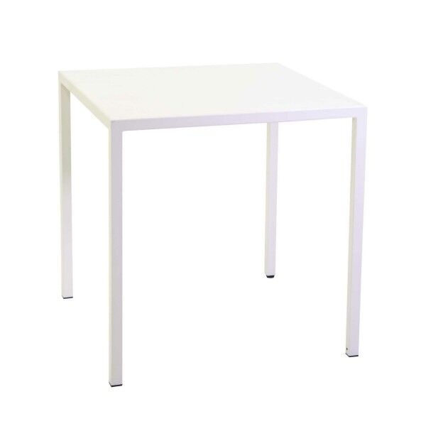Tavolo quadrato 70x70cm in metallo. Bianco. S6463920000 - Stark s.r.l.