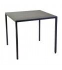 Tavolo quadrato 80x80cm in metallo. Bianco. S6463940000