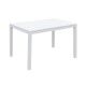 Tavolo rettangolare 70x53cm in alluminio. Bianco. S6458120000