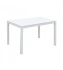 Tavolo rettangolare 70x53cm in alluminio. Bianco. S6458120000