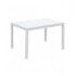 Tavolo rettangolare 70x53cm in alluminio. Bianco. S6458120000
