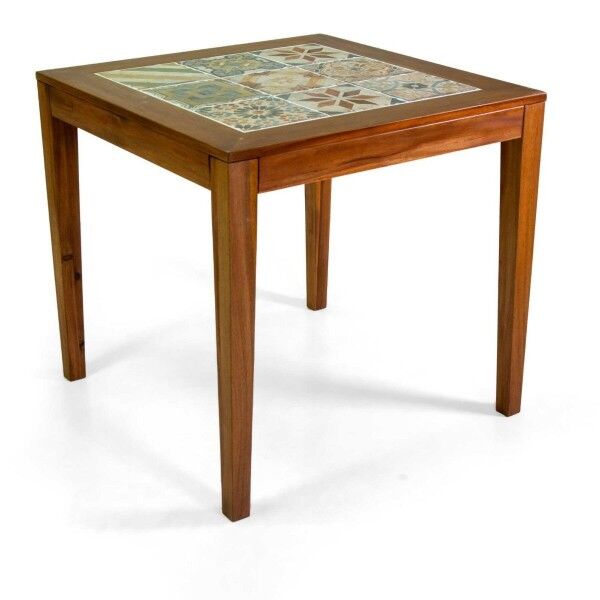 Tavolo quadrato con mattonelle 80x80cm. Naturale. S7501300000