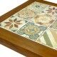 Tavolo quadrato con mattonelle 80x80cm. Naturale. S7501300000
