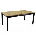 Tavolo 180x100cm allung. laterale 6-8 p. Antracite/Teak. S6462710000