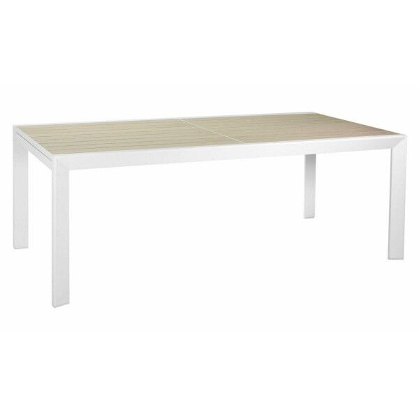 Tavolo 200x100cm allung. centrale 6-10 p. Bianco/Legno. S6460220000