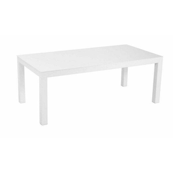 Tavolino basso rettangolare 120x60cm alluminio. Bianco. S6459580000 - Stark s.r.l.