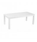 Tavolino basso rettangolare 120x60cm alluminio. Bianco. S6459580000