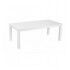 Tavolino basso rettangolare 120x60cm alluminio. Bianco. S6459580000
