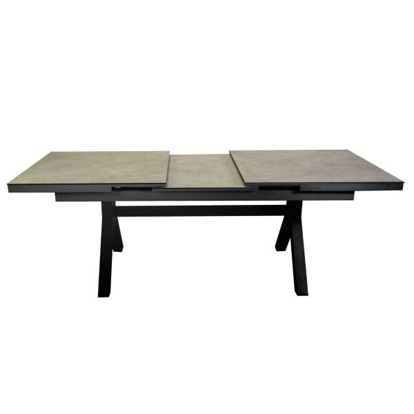 Tavolo 180x100cm allung. centrale 6-8 p.Antracite/Legno. S6463250000 - Stark s.r.l.
