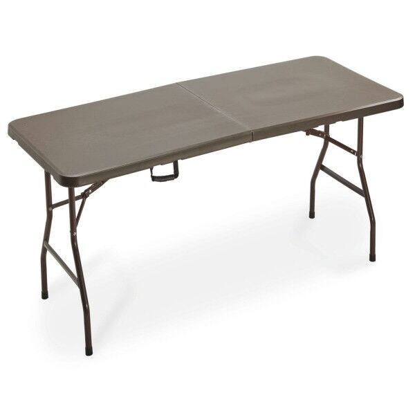 Tavolo 183x76 cm in HDPE e acciaio pieghevole. Noce. ST1714193 - Stark s.r.l.