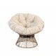 Poltrona con cuscino. Polyrattan Naturale E Beige. SS2251043 - Stark s.r.l.